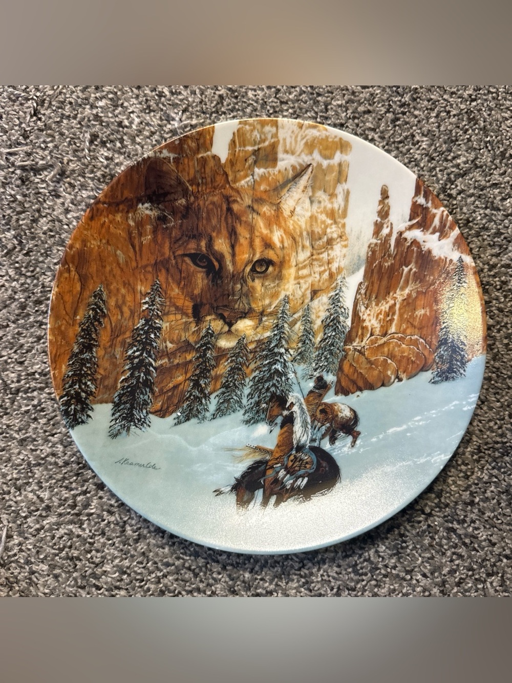 Canyon Of The Cat Faces Of Nature Julie Kramer Cole 1992 Bradford Exchange 8.25"